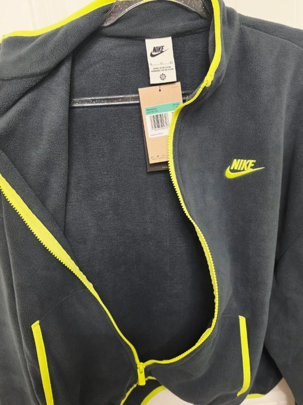 Nike Women's Size XL Club Full Zip Loose Fit Fleece Track Jacket HV2730-390 NWT